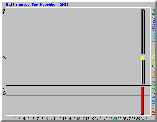 Daily usage for November 2024