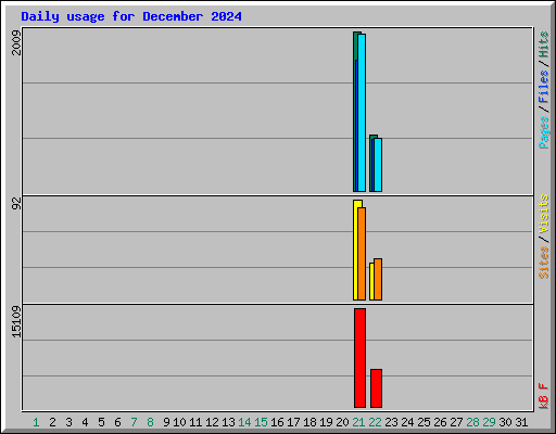 Daily usage for December 2024