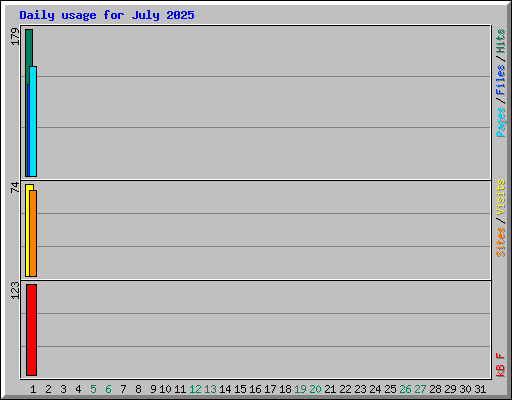 Daily usage for July 2025