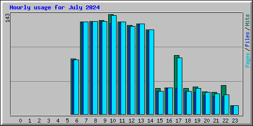 Hourly usage for July 2024