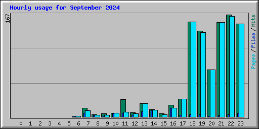 Hourly usage for September 2024