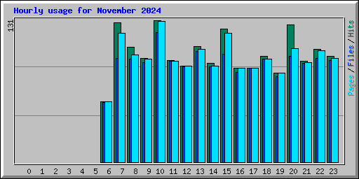 Hourly usage for November 2024