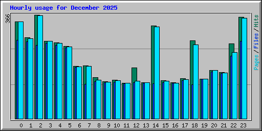 Hourly usage for December 2025