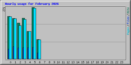Hourly usage for February 2026
