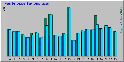 Hourly usage for June 2026